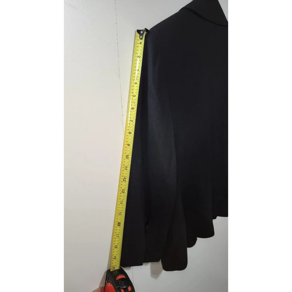 Vtg Neiman Marcus Black Blazer Womens Size 10 Snap Button Split Cuff Sleeves - Picture 6 of 12
